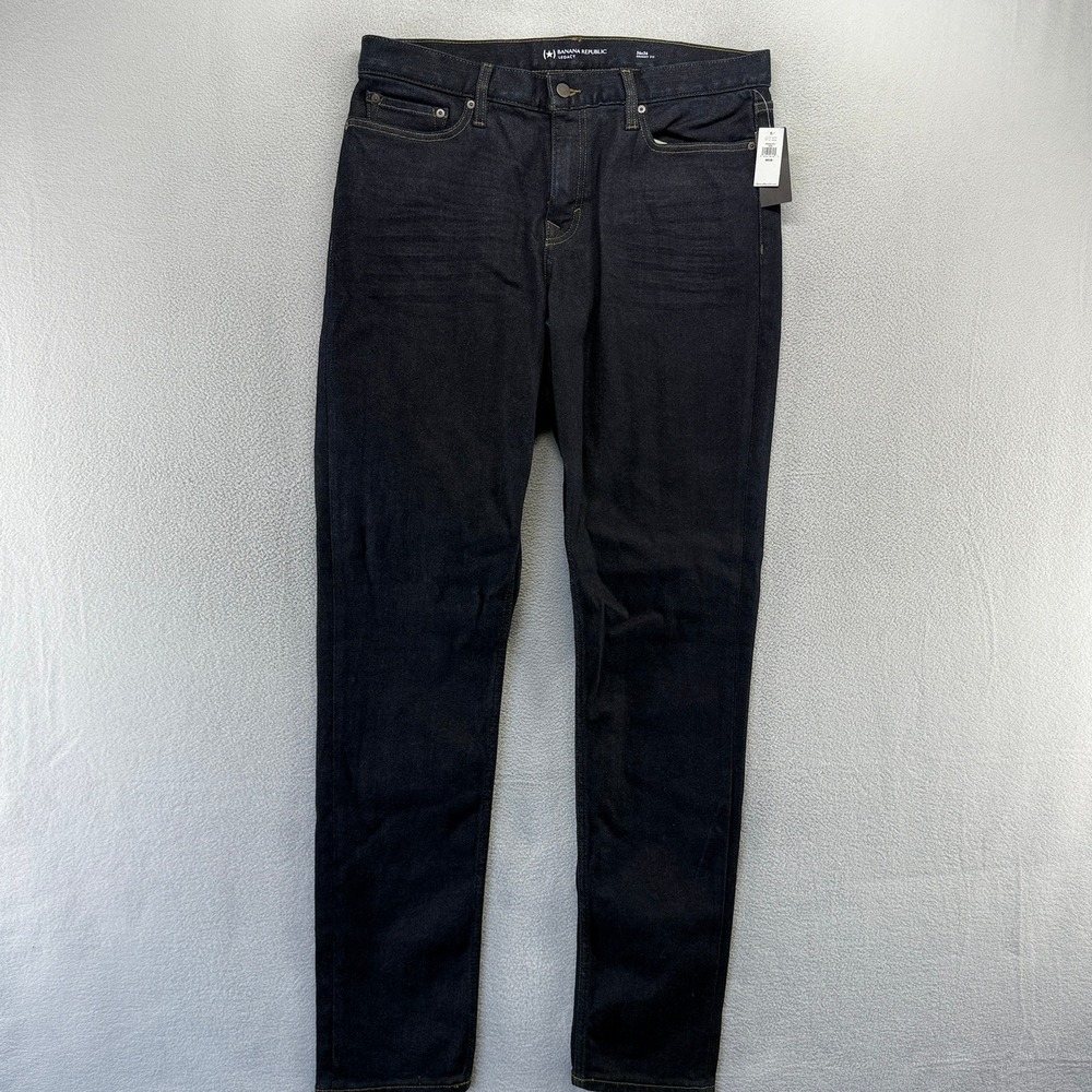 Banana Republic Jeans Mens 36x36 Blue Legacy Skinny Fit Dark Wash Stretch NEW